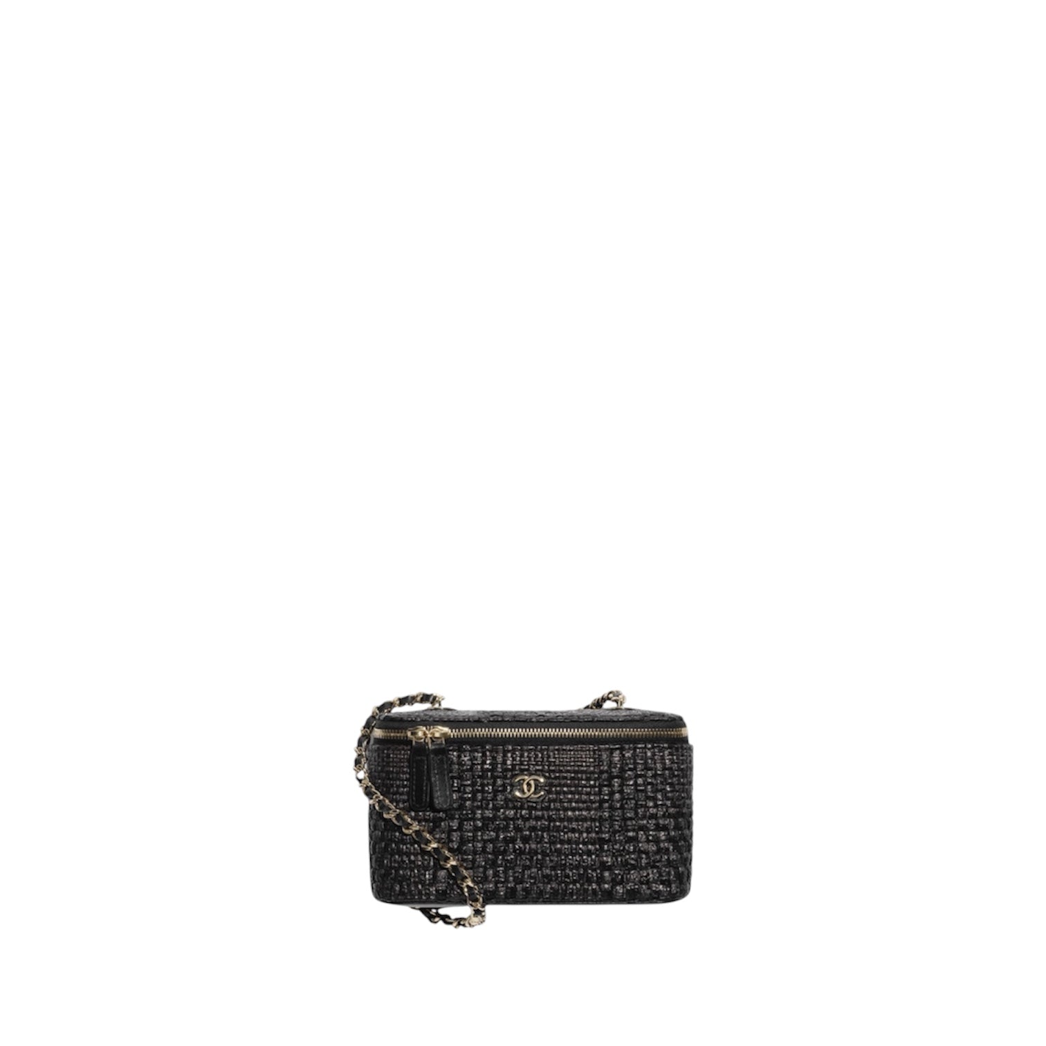 Chanel Classic Long Vanity w/ Chain Braided Raffia