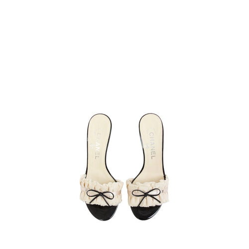 Chanel CC Ruffle Bow Heels