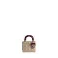 Dior Mini Lady Dior Bag with Chain Two-Tone Trench and Hermitage Red