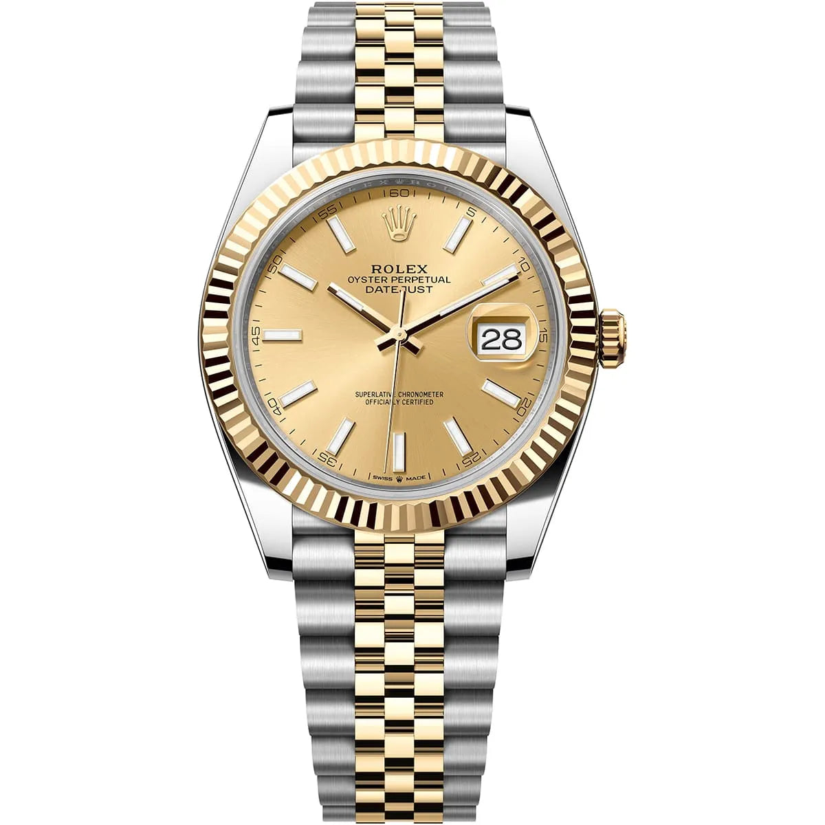 Rolex Datejust 41 Champagne Baton Dial Jubilee