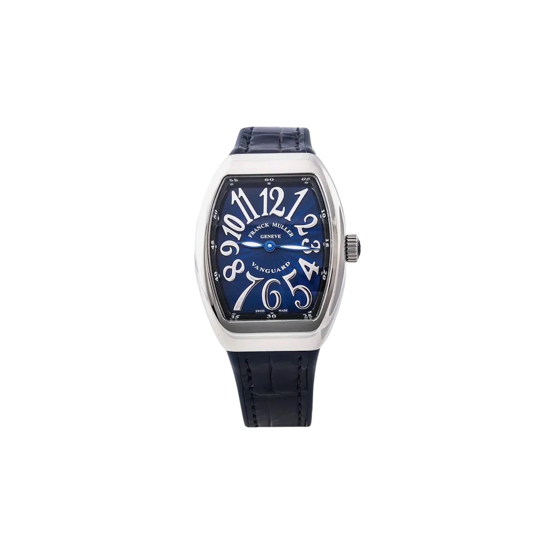 Frank Muller Vanguard Lady Blue Dial leather strap 32mm