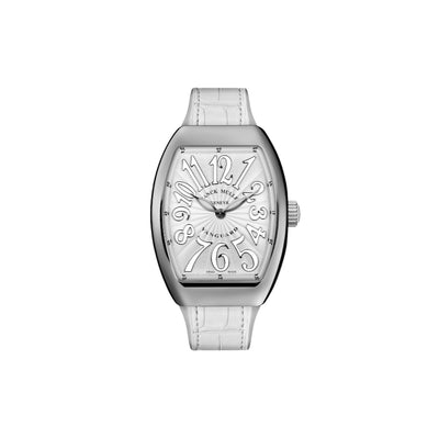 Frank Muller Vanguard Lady White Dial leather strap 32mm