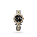 Rolex Datejust Black Dial Yellow Rolesor Jubilee 31mm