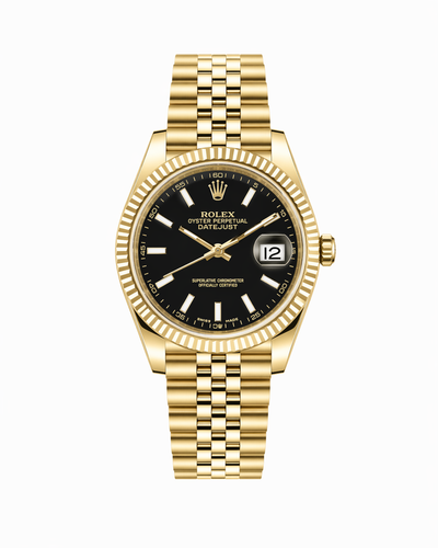 Rolex Datejust Gold Black Dial 41mm