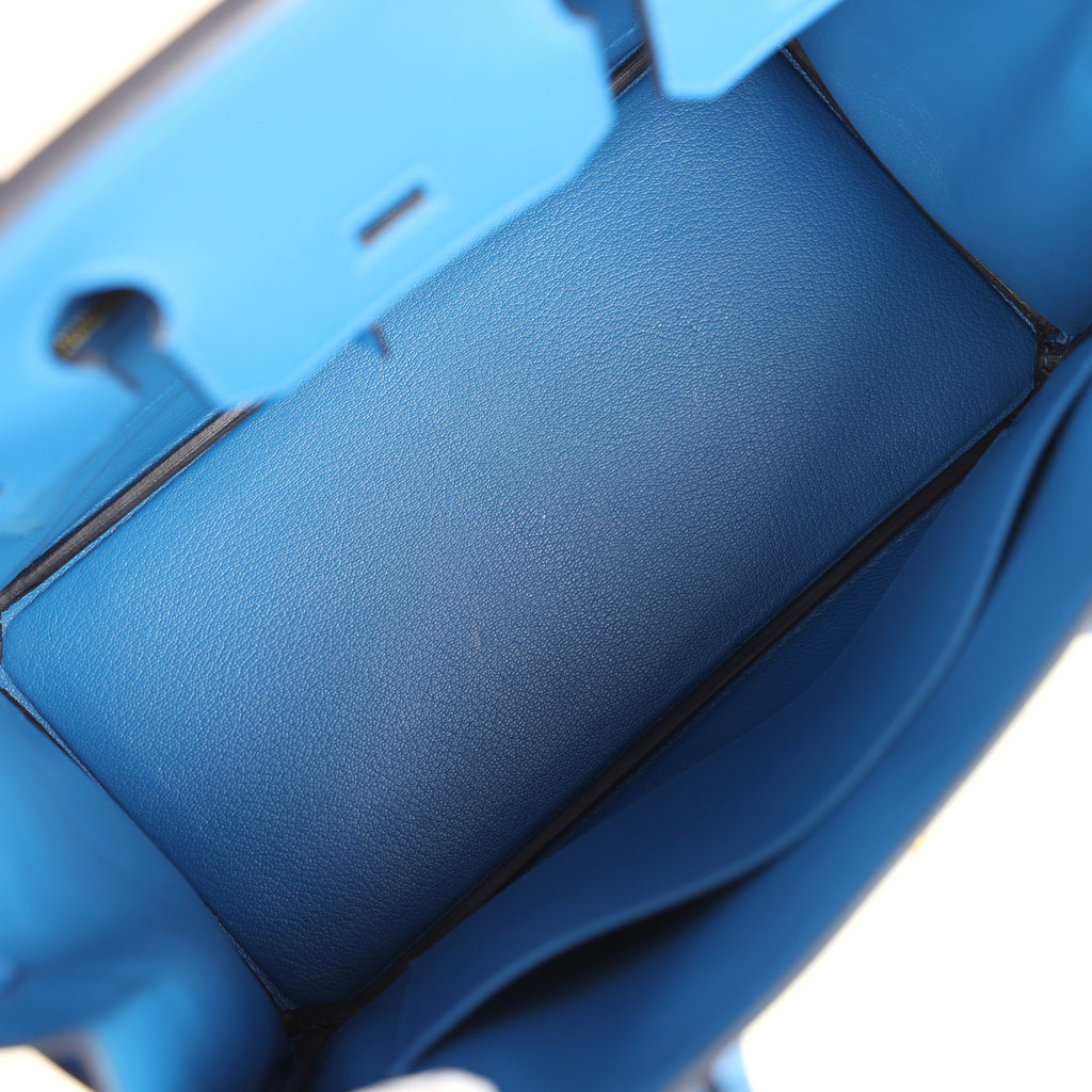 Hermès Birkin 30 Bleu Zellige Epsom Gold Hardware